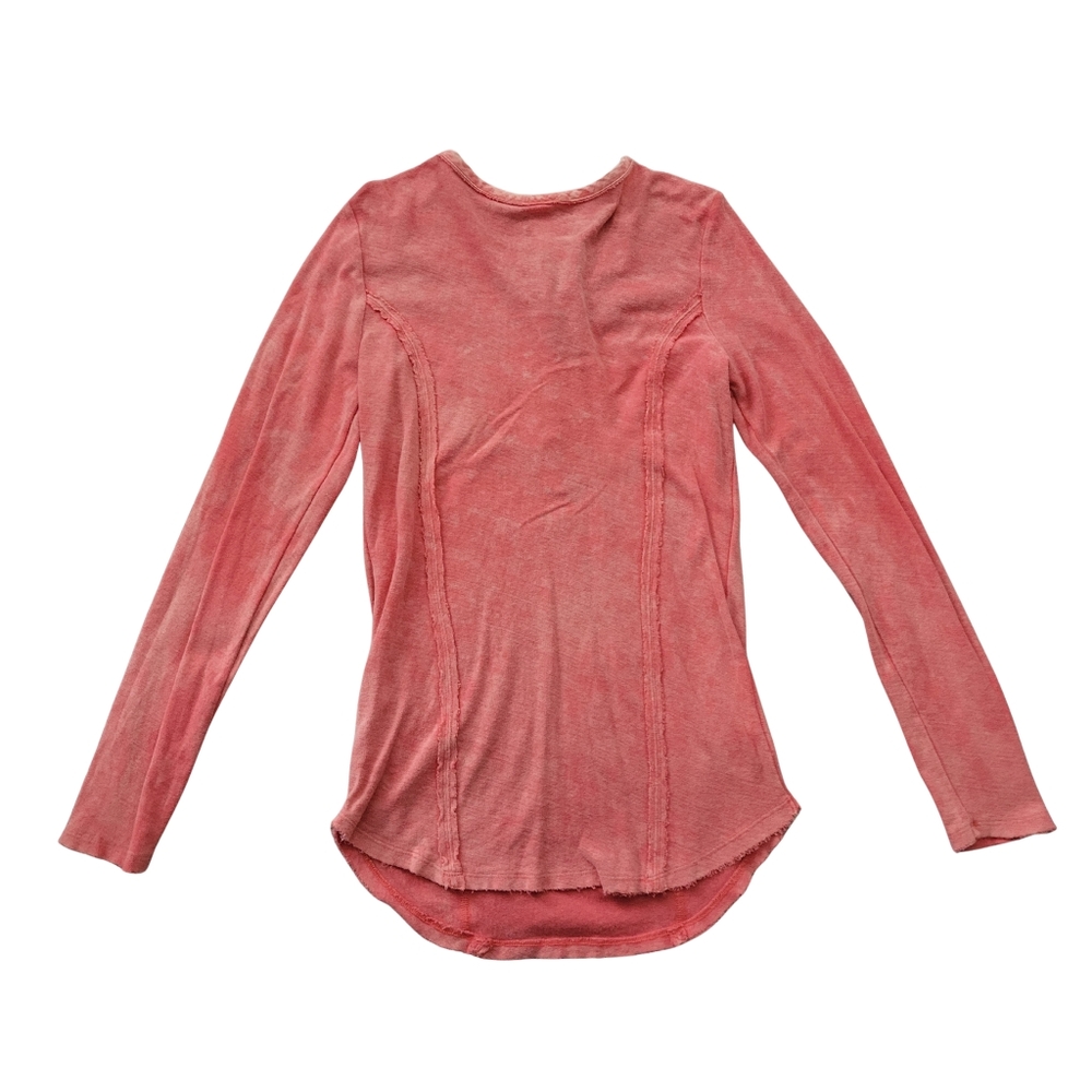 Free People Lace Up Chilton Henley Top Womens L Pink ASO Tori Vega Victorious - Picture 3 of 5